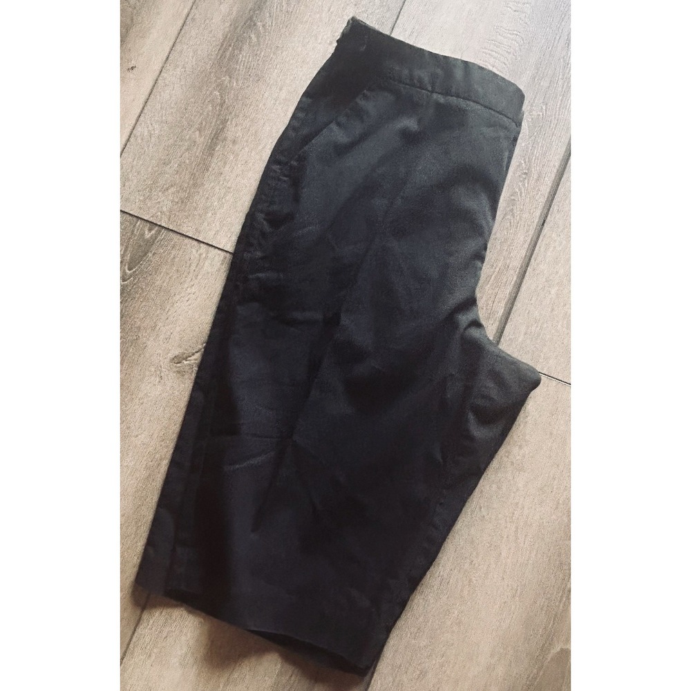 Bamboo Traders Black Flat Front Cropped Capri Pants Cotton/Spandex  Size 12 - Picture 3 of 6